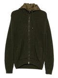 Herno zip hooded cardigan